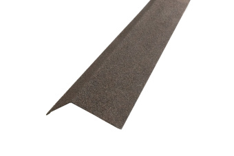 картинка Планка карнизная Grand Line c базальтовой крошкой для мягкой кровли 100х65 коричневая 1,25м Центр Кровли