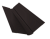 Планка ендовы верхней фигурной 150x150 0,45 Drap-double TX RAL 9005 черный (2м) Центр Кровли