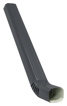 картинка Труба прямоугольная с коленом Vortex 1м RAL 7024 Центр Кровли