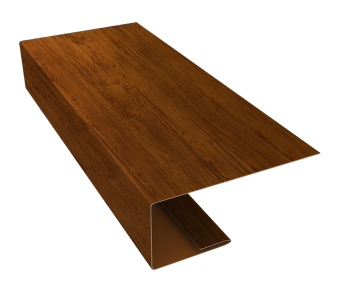 картинка J-Профиль 18мм 0,45 Print Elite Golden Wood TwinColor (2м) Центр Кровли