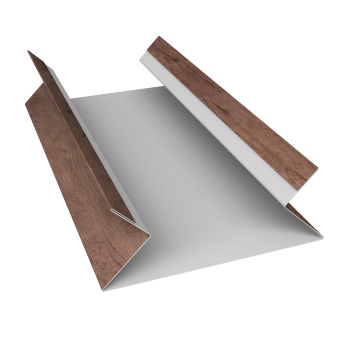 картинка Планка угла внутреннего составная верхняя Экобрус Grand Line 0,45 Принт Премиум Миндальное дерево Фреш (3м) Центр Кровли