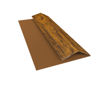 картинка Планка финишная БХ new 0,4 Print Premium Golden Wood Fresh TwinColor (2м) Центр Кровли