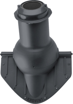 картинка Элемент коньковый Krovent Pipe-Cone 125/100 изолированный (вентиляция канализации) серый Центр Кровли