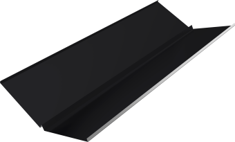 фото Планка ендовы нижней с компенсатором Grand Line 0,5 PurPro Matt 275 RAL 9005 черный (2м) Центр Кровли картинка Планка ендовы нижней с компенсатором Grand Line 0,5 PurPro Matt 275 RAL 9005 черный (2м) Центр Кровли