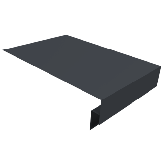 картинка Планка околооконная сложная 250х50х12 (j-фаска) Grand Line 0,45 Drap ТХ двухсторонний RAL 7024 мокрый асфальт (2м) Центр Кровли