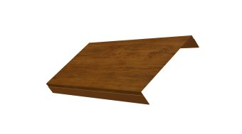 картинка Ламель обратная 150 забора жалюзи Texas 0,45 Print Elite с пленкой Golden Wood TwinColor Центр Кровли