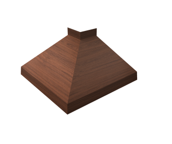 картинка Угол отлива внешний 100 0,45 Print Elite с пленкой Choco Wood TwinColor Центр Кровли