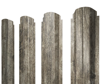 картинка Штакетник П-образный А фигурный 0,45 Print Elite Nordic Wood TwinColor Центр Кровли