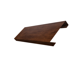 картинка Ламель лицевая 100 забора жалюзи Texas 0,45 Print-Double Premium Cherry Wood Dark F Центр Кровли
