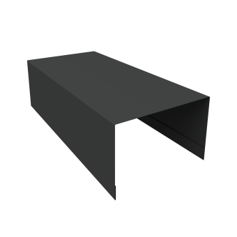 картинка Крышка для забора из сайдинга (Блок-хаус new) 0,45 PE-Double RAL 7016 антрацитово-серый (2,5м) Центр Кровли