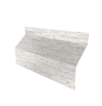 картинка Ламель забора жалюзи Milan Slim стартовая/финишная для калиток и ворот 0,45 Print Elite Nordic Snow TwinColor Центр Кровли