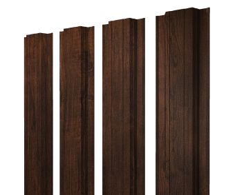 картинка Штакетник Прямоугольный с прямым резом 0,45 Print-Double Premium Cherry Wood Dark F Центр Кровли
