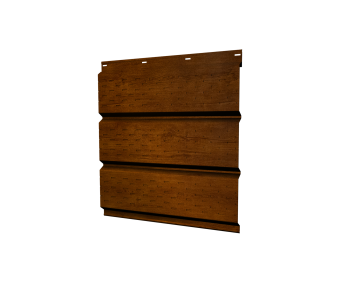 картинка Софит металлический полная перфорация 0,45 Print-Double Premium с пленкой Golden Wood Intense F Центр Кровли
