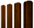 Штакетник М-образный А фигурный 0,45 Print-Double Premium Golden Wood Intense F Центр Кровли