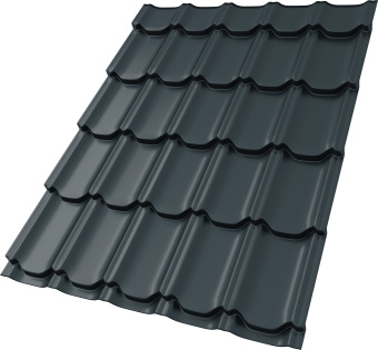 картинка Профиль волновой "Квинта плюс" ("Kvinta plus") 0,45 Drap RAL 7016 антрацитово-серый Центр Кровли