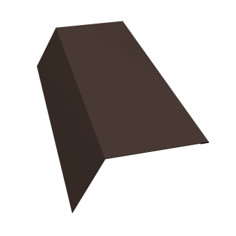 картинка Планка карнизная 120х80 Grand Line 0,5 Velur RR 32 темно-коричневый (2м) Центр Кровли