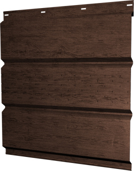 картинка Софит металлический Классик v02 Grand Line центральная перфорация 0,45 Print Premium Antique Wood TwinColor Центр Кровли