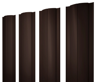 картинка Штакетник Круглый с прямым резом 0,5 PE RAL 8017 шоколад Центр Кровли