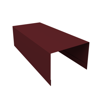 фото Крышка для забора из сайдинга ЭкоБрус 0,45 PE-Double RAL 3005 красное вино (3м) Центр Кровли картинка Крышка для забора из сайдинга ЭкоБрус 0,45 PE-Double RAL 3005 красное вино (3м) Центр Кровли