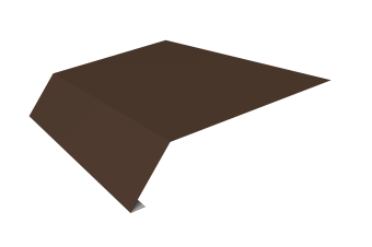 картинка Планка карнизная 135х50 Grand Line Фартук S14 над желобом 0,4 ПЭ с пленкой RAL 8017 шоколад (3м) Центр Кровли