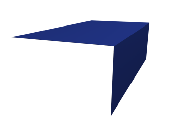 картинка Планка околооконная фальц 0,45 PE с пленкой RAL 5002 ультрамариново-синий (3м) Центр Кровли