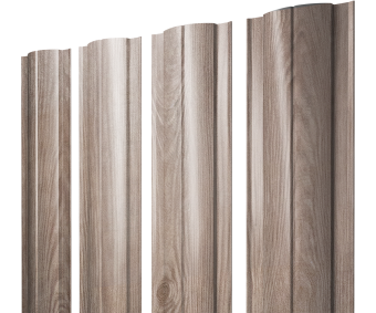 фото Штакетник Круглый с прямым резом 0,45 Print Elite White Wood TwinColor Центр Кровли картинка Штакетник Круглый с прямым резом 0,45 Print Elite White Wood TwinColor Центр Кровли