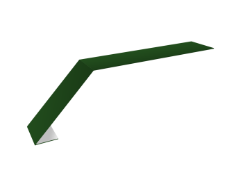 картинка Планка карнизная для мягкой кровли 100х60 0,45 PE с пленкой RAL 6002 лиственно-зеленый (2м) Центр Кровли