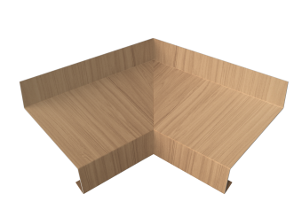 картинка Угол отлива внутренний 70 0,45 Print Elite с пленкой Honey Wood TwinColor Центр Кровли