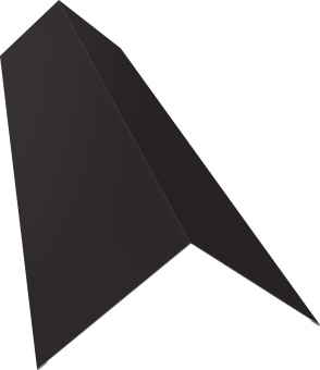 картинка Планка конька плоского 145х145 Grand Line 0,5 Velur RR 32 темно-коричневый (3м) Центр Кровли