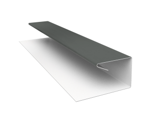 картинка Планка П-образная завершающая сложная (КД) 0,45 PE с пленкой RAL 7005 мышино-серый (2м) Центр Кровли