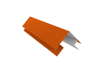 картинка Планка угла внешнего сложная Кожуха сегментного 0,45 PE с пленкой RAL 2004 оранжевый (1,0м) Центр Кровли