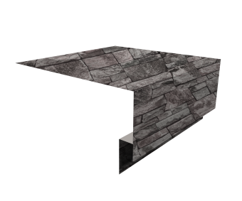 картинка Планка околооконная сложная Экобрус Grand Line 200х75х25 0,45 Print Elite Fine Stone TwinColor (2м) Центр Кровли