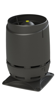 картинка Выход вентиляционный Vilpe Flow 125S с основанием 250x250 черный Центр Кровли