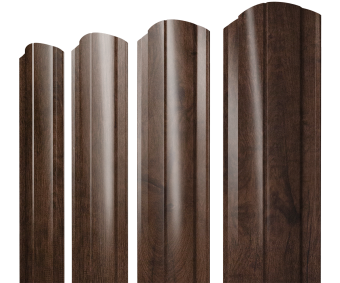 картинка Штакетник Круглый фигурный 0,45 Print-Double Premium Antique Wood Центр Кровли