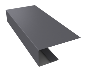 картинка J-Профиль 18мм 0,5 Satin с пленкой RAL 7004 сигнальный серый (3м) Центр Кровли
