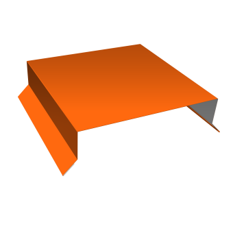 картинка Парапетная крышка прямая 150мм 0,45 PE с пленкой RAL 2004 оранжевый (3м) Центр Кровли