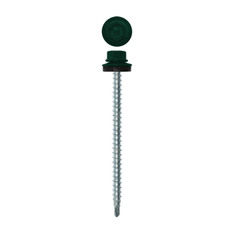 картинка Саморез кровельный Daxmer 4,8х70 (100шт) сверло №1 RAL 6005 Центр Кровли