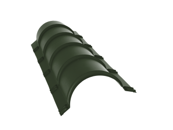 картинка Планка конька полукруглого 0,5 Satin Matt TX RAL 6020 хромовая зелень (1,97м) Центр Кровли