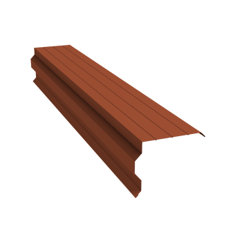 фото Планка торцевая фигурная 90х110 0,5 Velur X RAL 8004 терракота (3м) Центр Кровли картинка Планка торцевая фигурная 90х110 0,5 Velur X RAL 8004 терракота (3м) Центр Кровли