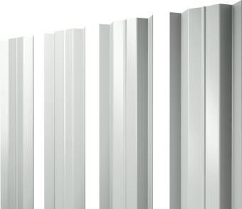 картинка Штакетник М-образный B с прямым резом Grand Line 0,45 PE-Double RAL 9003 сигнальный бел Центр Кровли