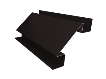 картинка Планка угла внутреннего сложного БХ new 0,5 Velur X RAL 9005 черный (3м) Центр Кровли
