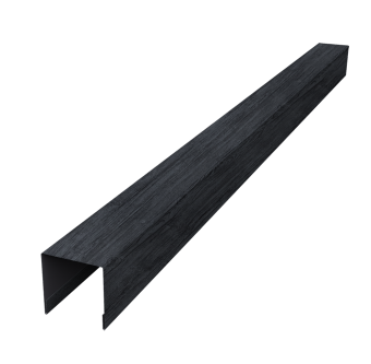 картинка Планка вертикальная лицевая для забора жалюзи Palermo 0,45 Print Premium Grey Wood TwinColor (2м) Центр Кровли