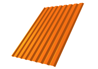 фото Профнастил С20A 0,45 PE RAL 2004 оранжевый Центр Кровли картинка Профнастил С20A 0,45 PE RAL 2004 оранжевый Центр Кровли