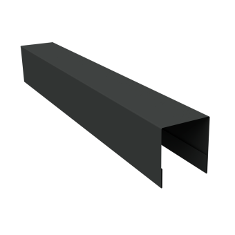 картинка Планка боковая для забора из сайдинга (Блок-хаус new) 0,45 PE-Double RAL 7016 антрацитово-серый (2,06м) Центр Кровли