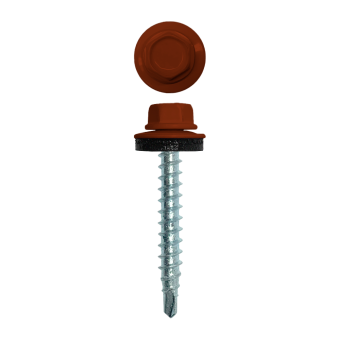 картинка Саморез кровельный 4,8х35 (250шт) сверло №1 RAL 3009 Центр Кровли