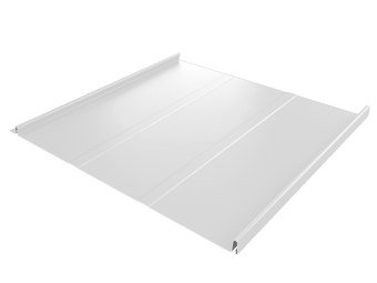 картинка Фальц двойной стоячий Line Grand Line 0,5 PE с пленкой на замках RAL 9003 сигнальный белый Центр Кровли