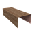 Крышка для забора из сайдинга (Квадро брус, Вертикаль) 0,45 Print Elite White Wood TwinColor (3м) Центр Кровли