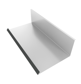 картинка Планка примыкания нижняя к трубе 130х240 0,5 Satin Matt TX RAL 7016 антрацитово-серый (3м) Центр Кровли