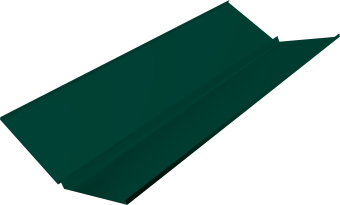 картинка Планка ендовы нижней с компенсатором Grand Line 0,45 PE-Double с пленкой RAL 6005 зеленый мох (3м) Центр Кровли