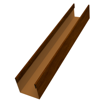 картинка Стойка жалюзи Milan Slim 0,45 Print Premium Golden Wood Intense FTC (1,8м) Центр Кровли
